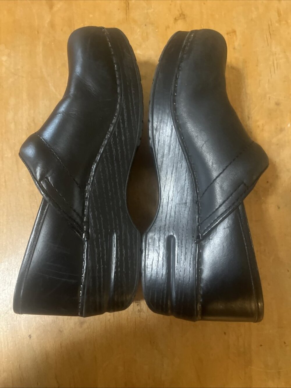 Dansko Matte Black Leather Shoes Slip On Clogs Women’s Size 39 Medical Nursing - Picture 5 of 10